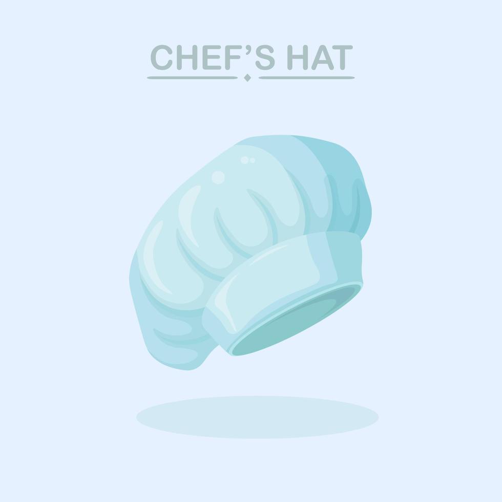 Cooking chef hat, cap. Restaurant uniform headwear, professional clothing of kitchen staff. Vector design