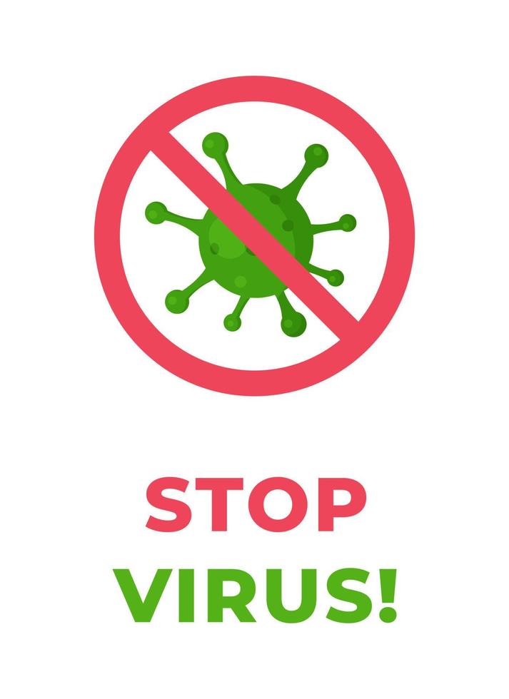 Vector illustration of a stop virus icon. Element depicting coronavirus.