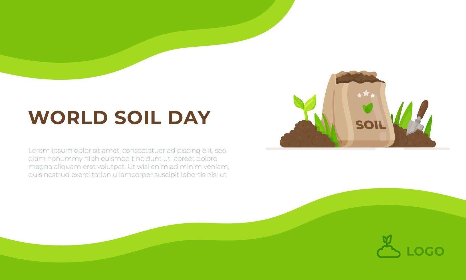 A means of drawing attention to the importance of healthy soil and promoting sustainable soil management. vector