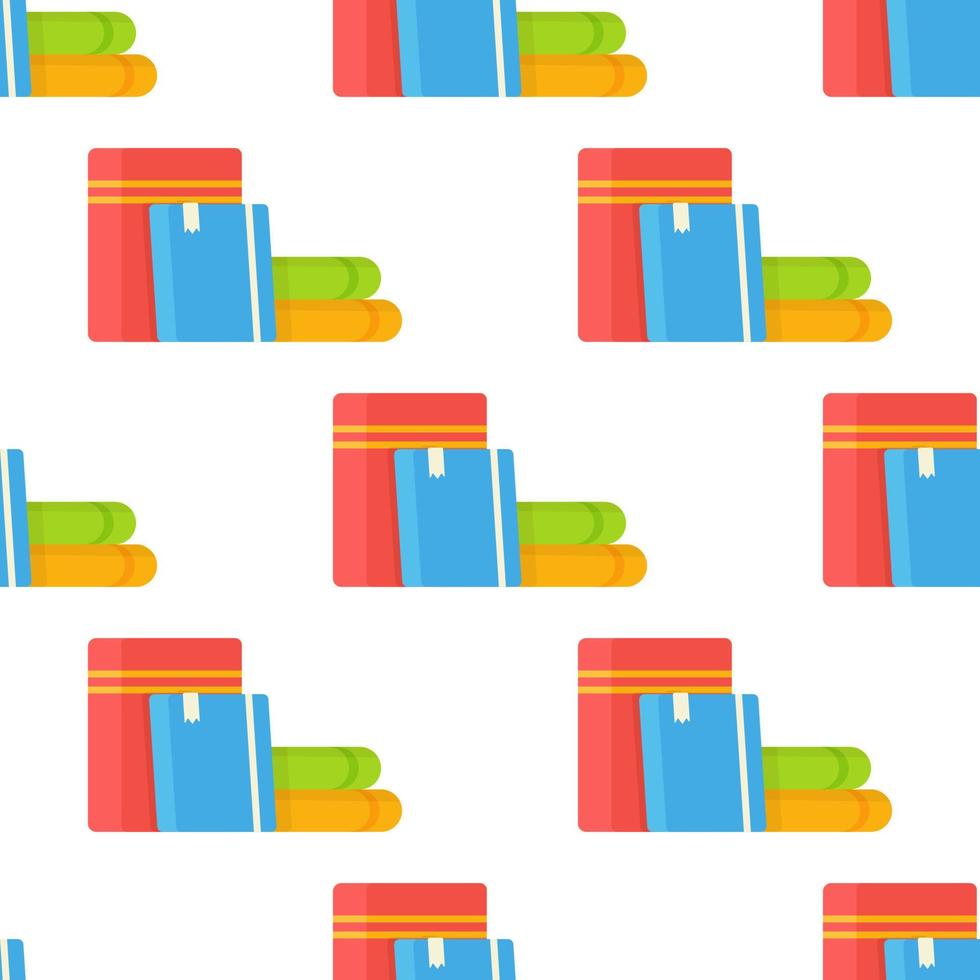 Back to school, literacy, library, reading, education, teaching. Book pattern. vector