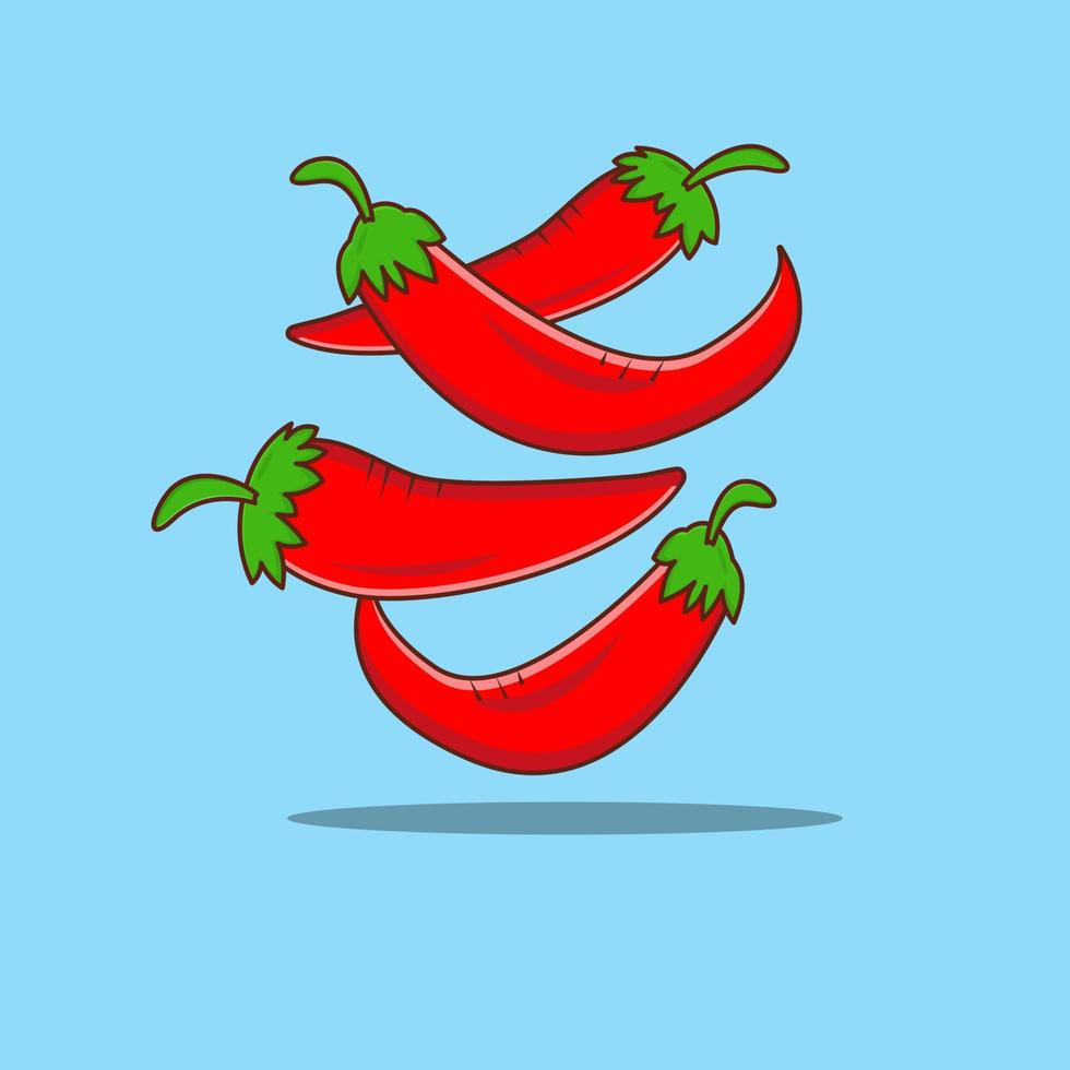 Vector product icon set of chili illustration