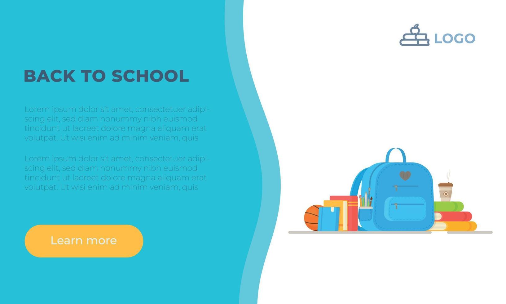 Vector illustration of back to school shopping.