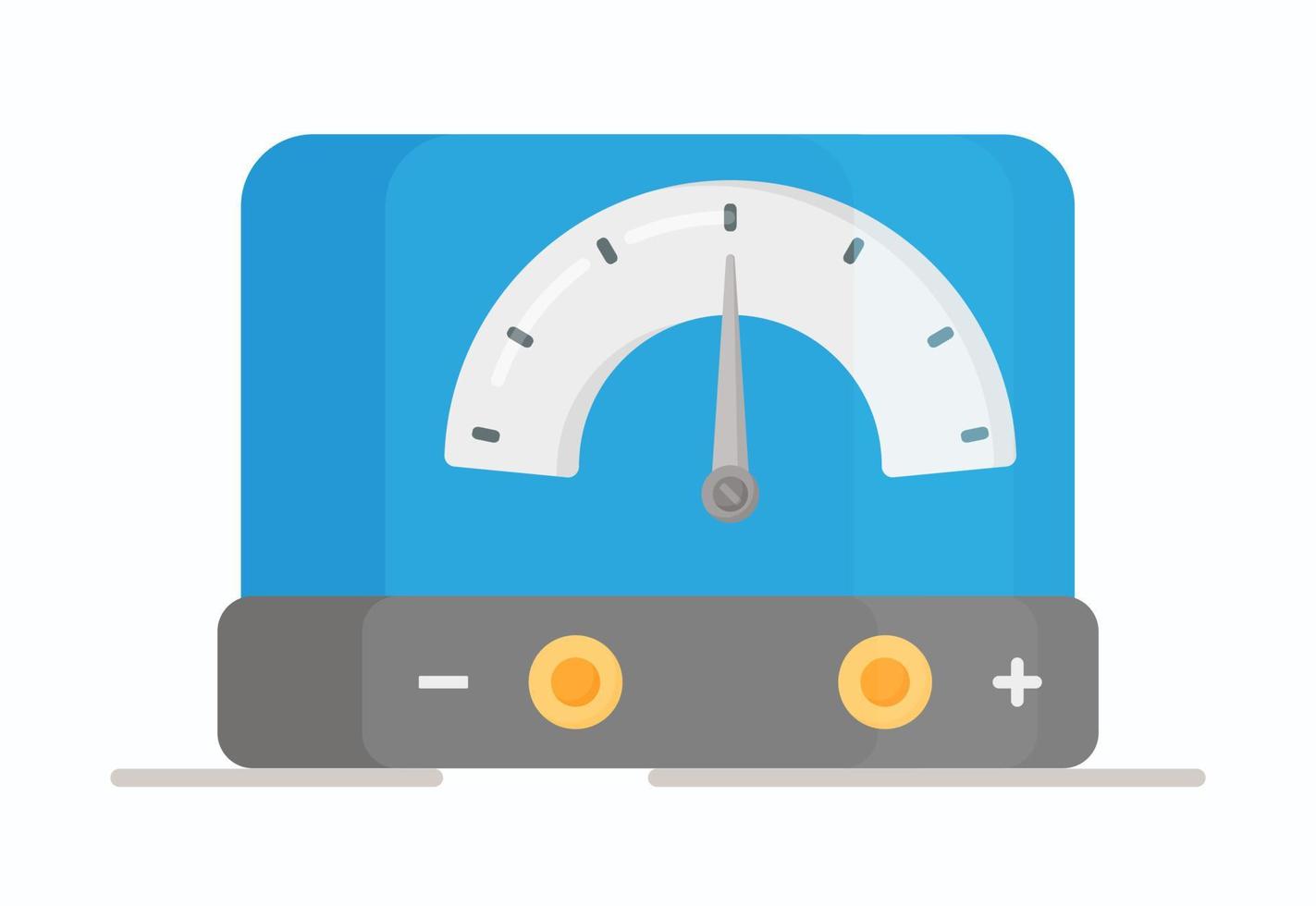 Vector illustration of an isolated ammeter. Ammeter in flat style.