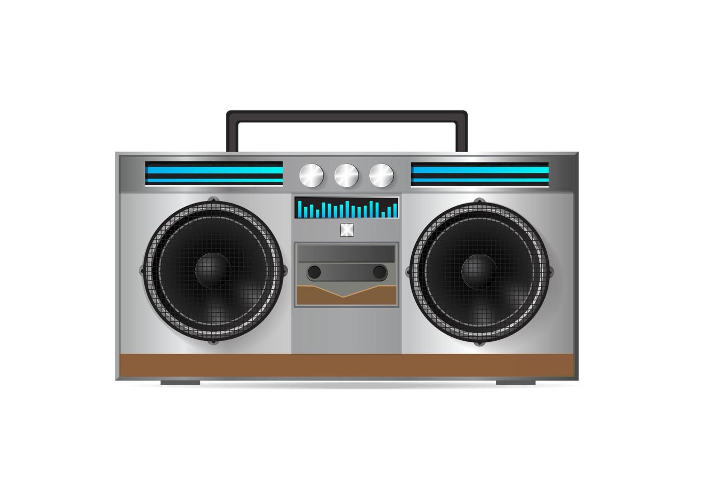 Retro style radio isolated vector