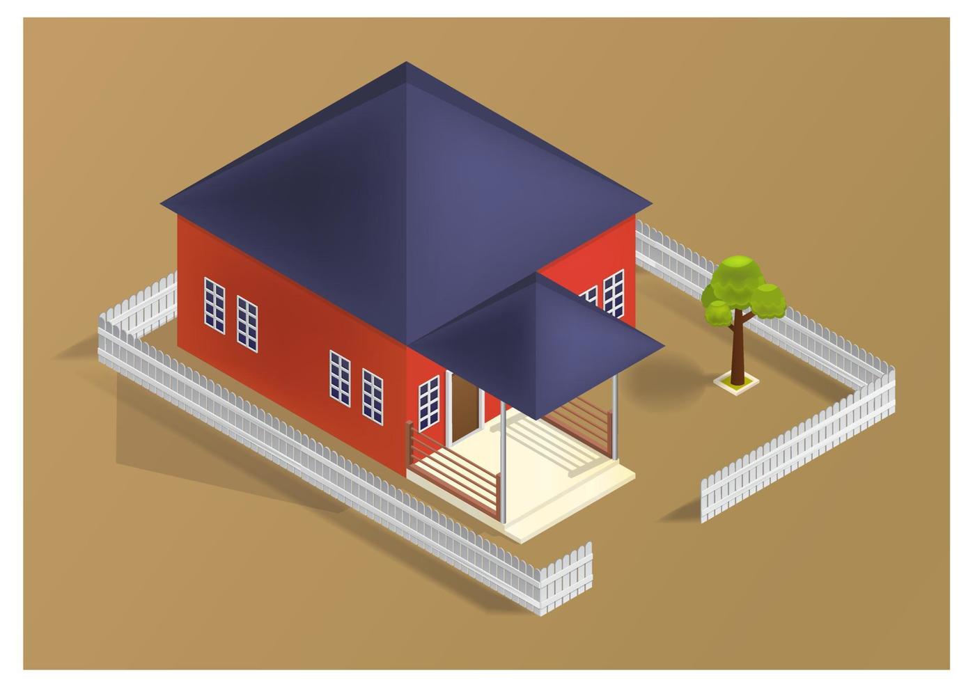 ilustración de vector de casa isométrica