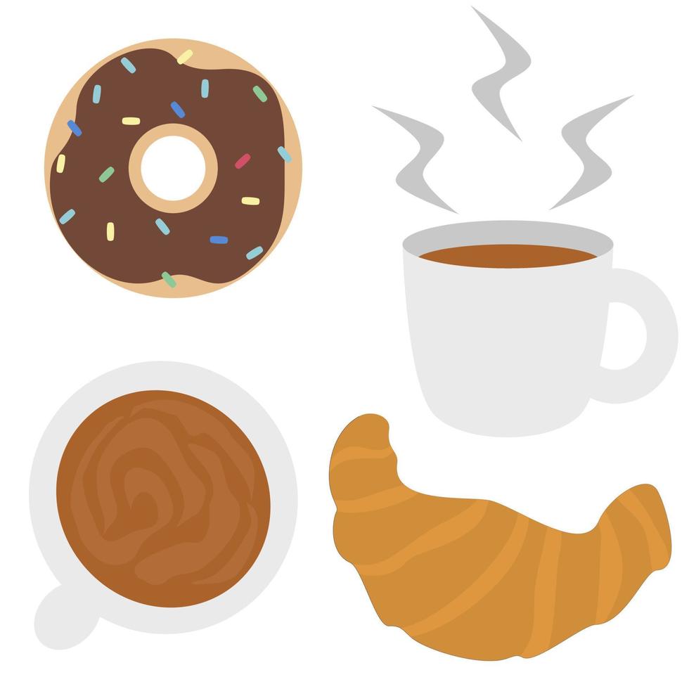 Coffee break set ,Cafe menu. vector