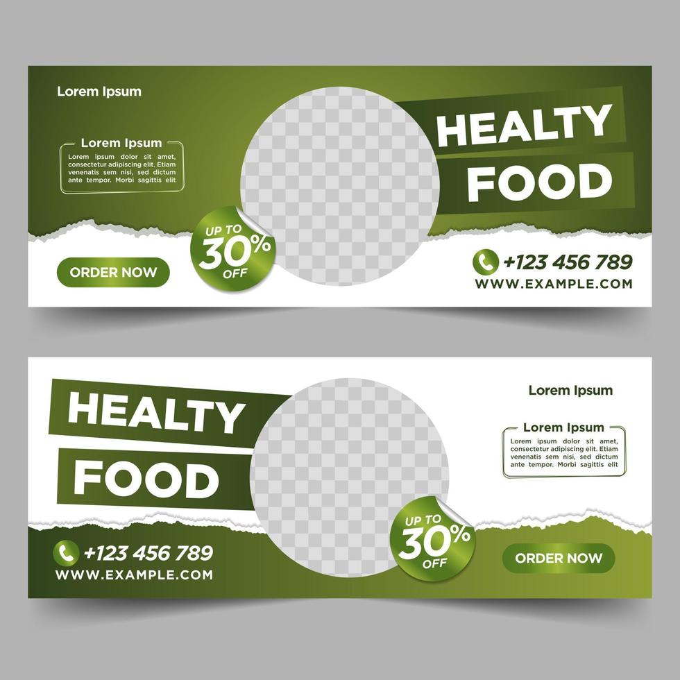 Food gift voucher, discount design template vector