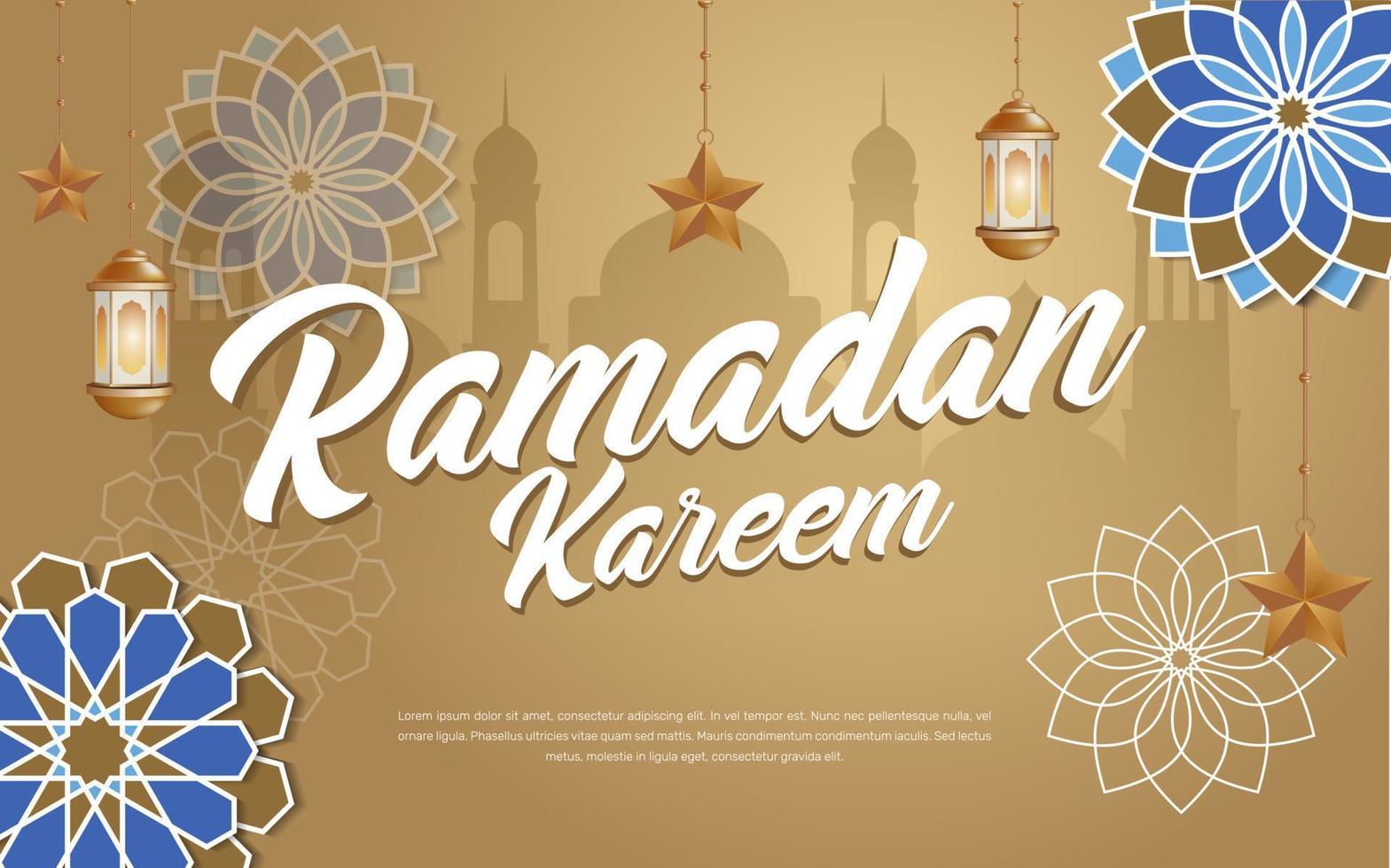 Ramadan Kareem islamic banner template vector