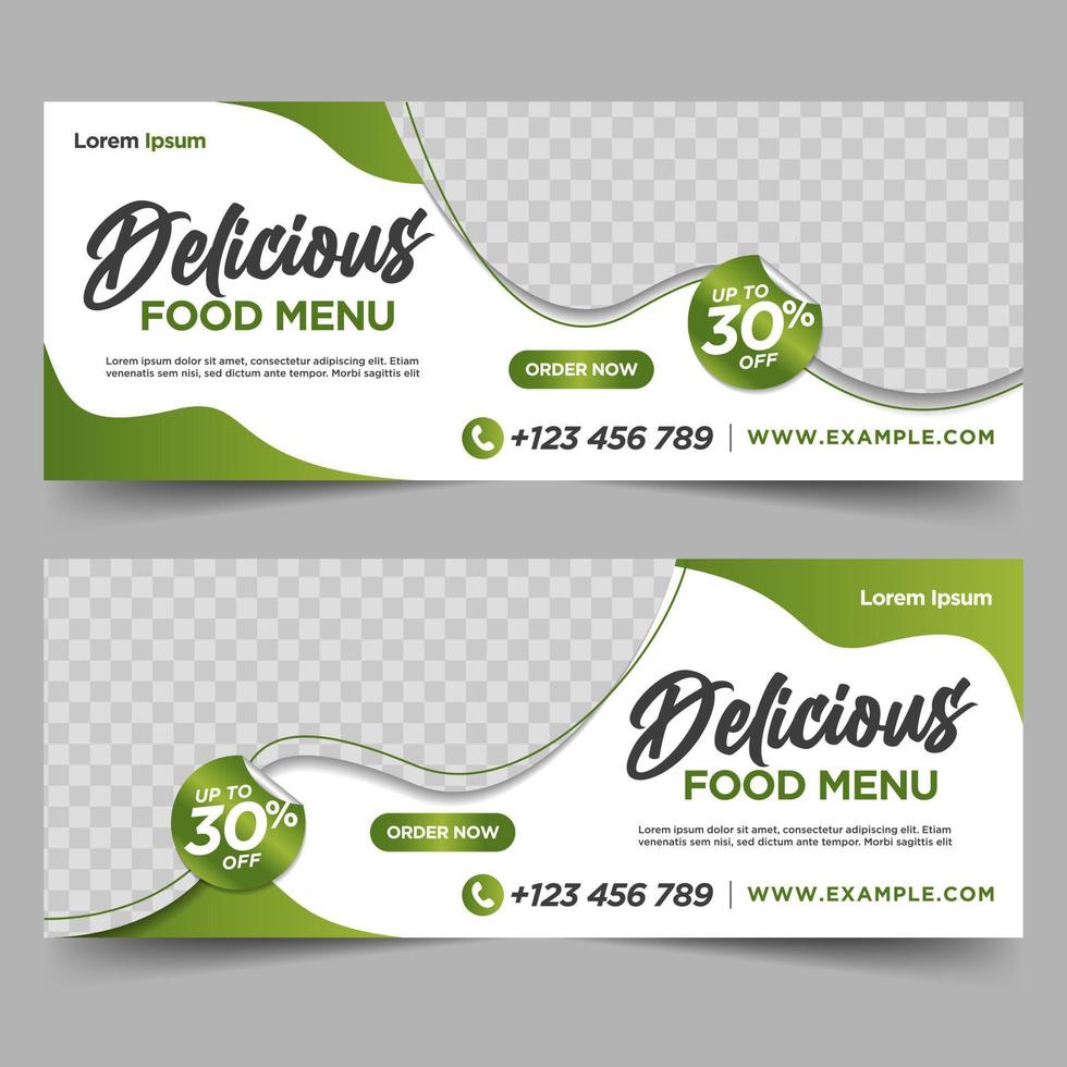 Food gift voucher, discount design template vector