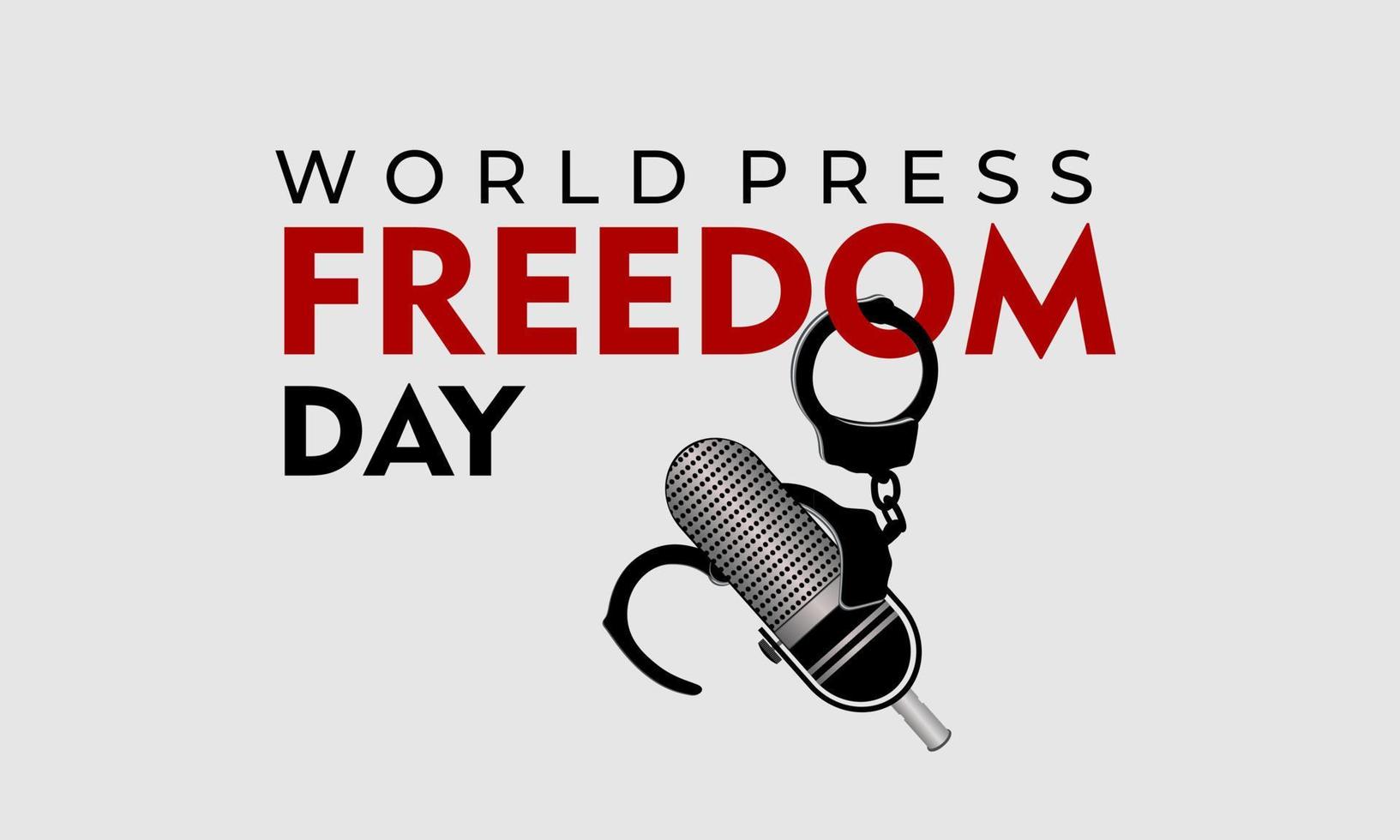 World Press Freedom Day, May 3rd, Vector Illustration and Text, Simple Design