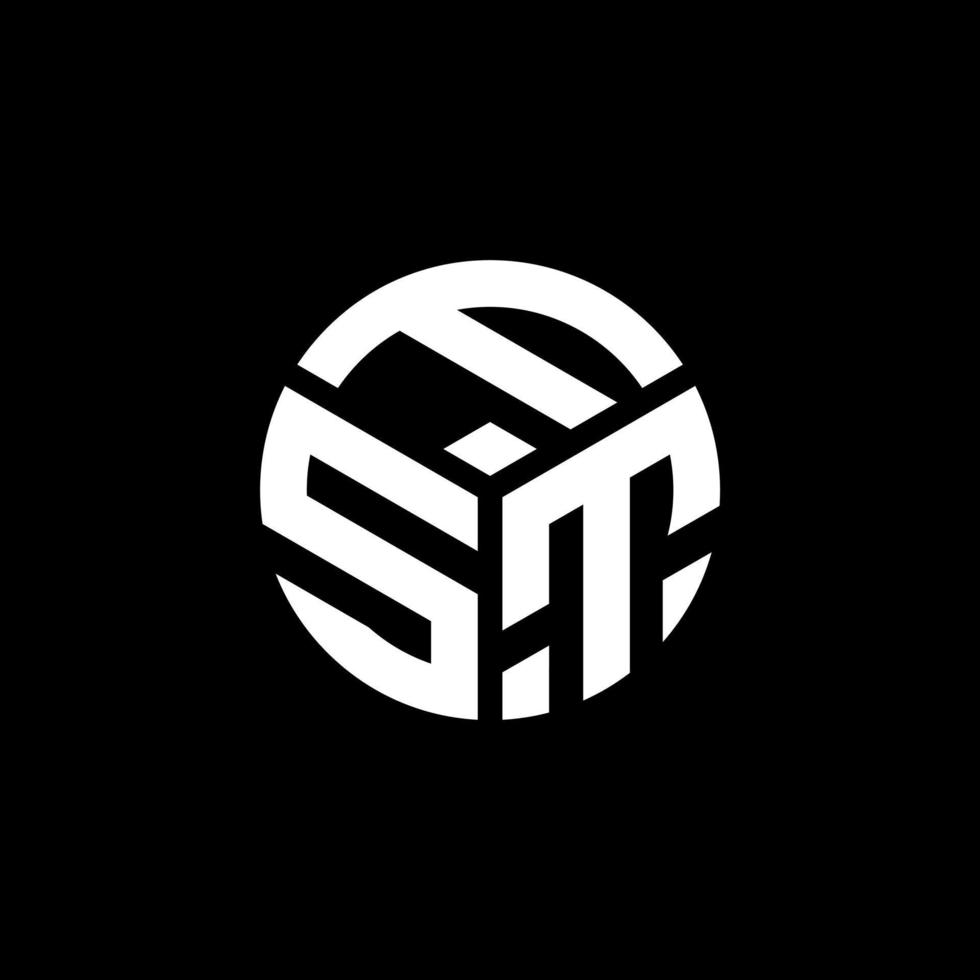 FST letter logo design on black background. FST creative initials letter logo concept. FST letter design. vector