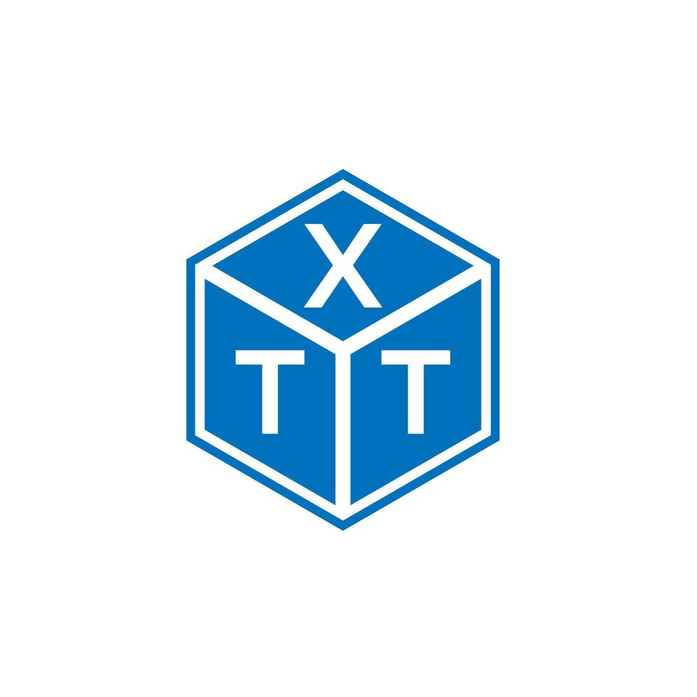 XTT letter logo design on white background. XTT creative initials letter logo concept. XTT letter design. vector