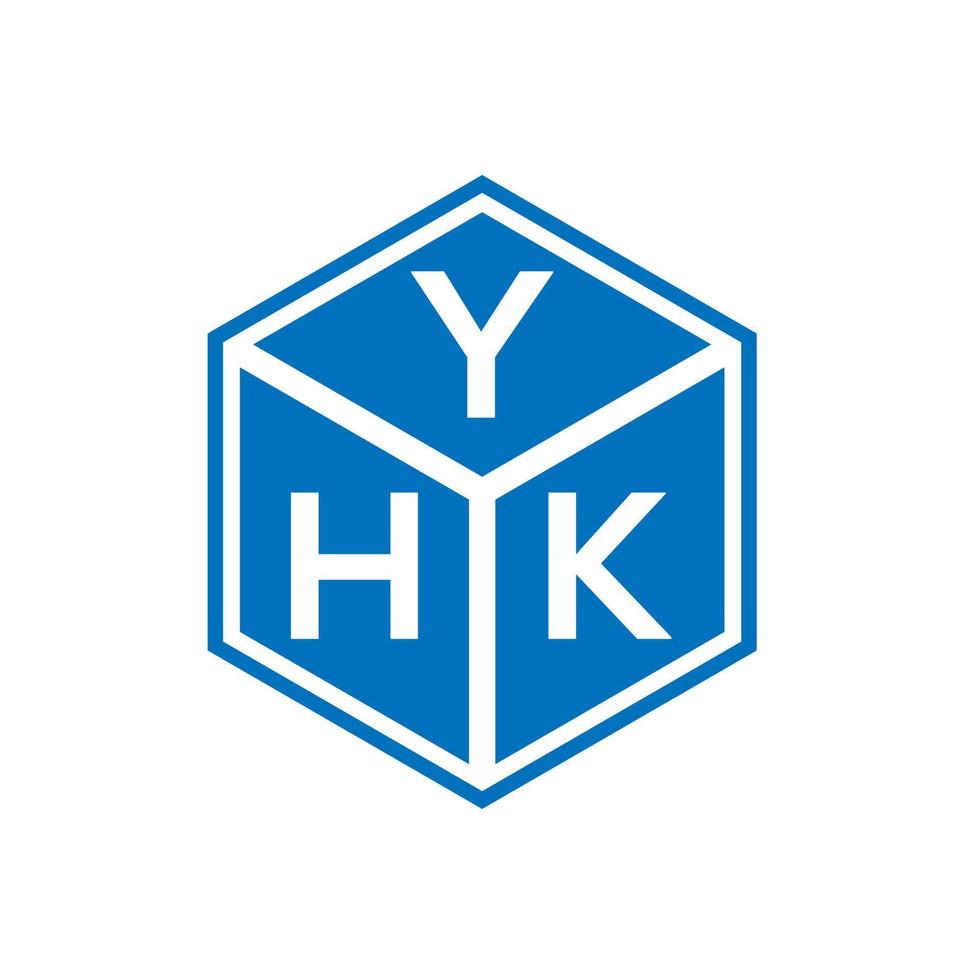 YHK letter logo design on white background. YHK creative initials letter logo concept. YHK letter design. vector
