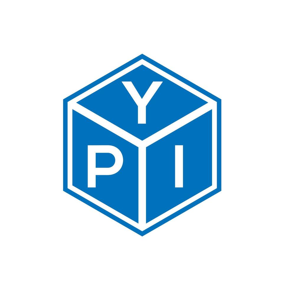 YPI letter logo design on white background. YPI creative initials letter logo concept. YPI letter design. vector
