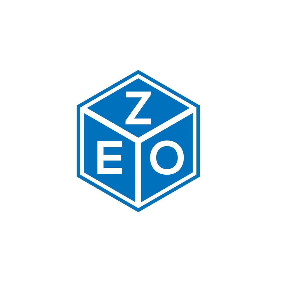 diseño de logotipo de letra zeo sobre fondo blanco. concepto de logotipo de letra inicial creativa zeo. diseño de letras zeo. vector