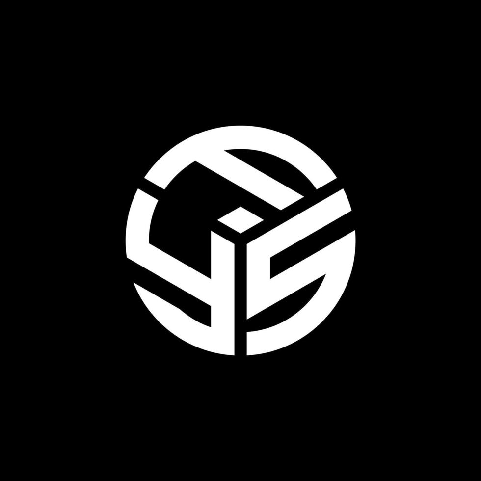 FYS letter logo design on black background. FYS creative initials letter logo concept. FYS letter design. vector
