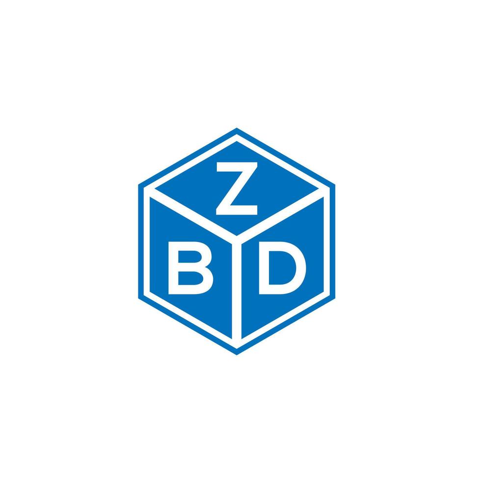 ZBD letter logo design on white background. ZBD creative initials letter logo concept. ZBD letter design. vector