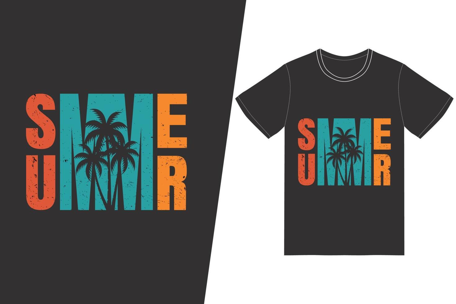 diseño de camiseta de verano. vector de diseño de camiseta de verano. para la impresión de camisetas y otros usos.