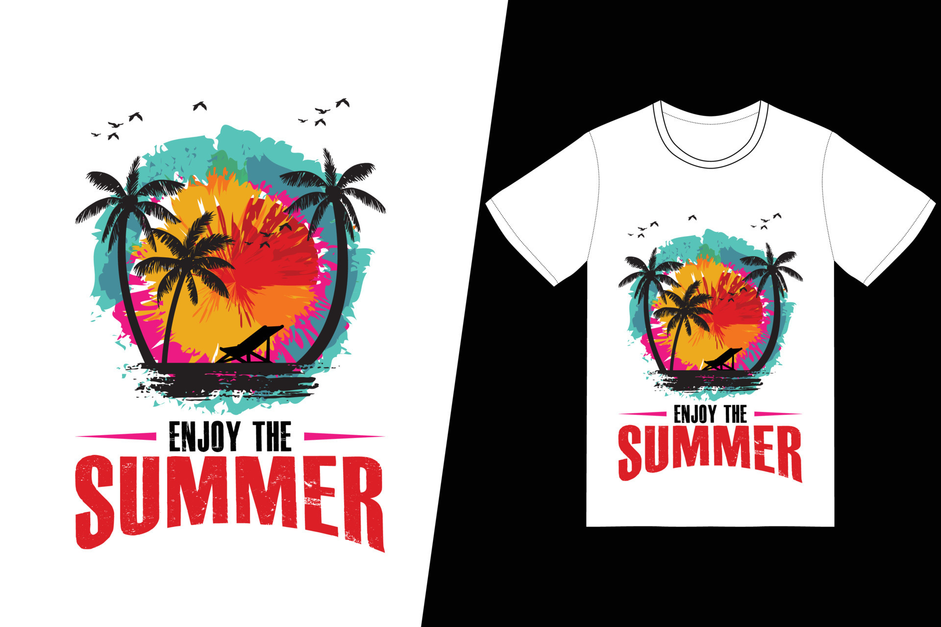 Mod svømme kimplante Enjoy the summer t-shirt design. Summer t-shirt design vector. For t-shirt  print and other uses. 7351732 Vector Art at Vecteezy