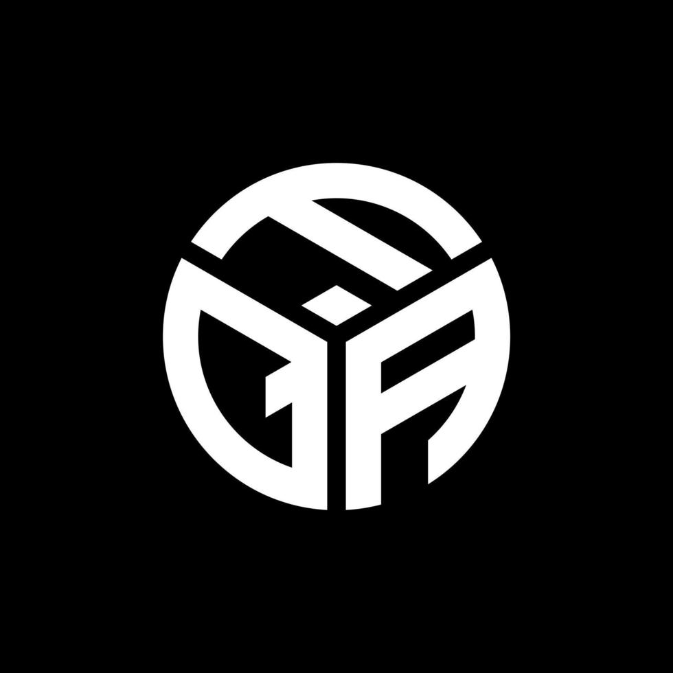 FQA letter logo design on black background. FQA creative initials letter logo concept. FQA letter design. vector
