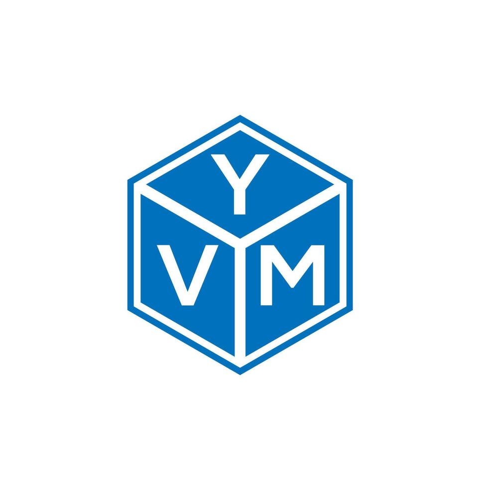 diseño de logotipo de letra yvm sobre fondo blanco. concepto de logotipo de letra de iniciales creativas yvm. diseño de letras yvm. vector