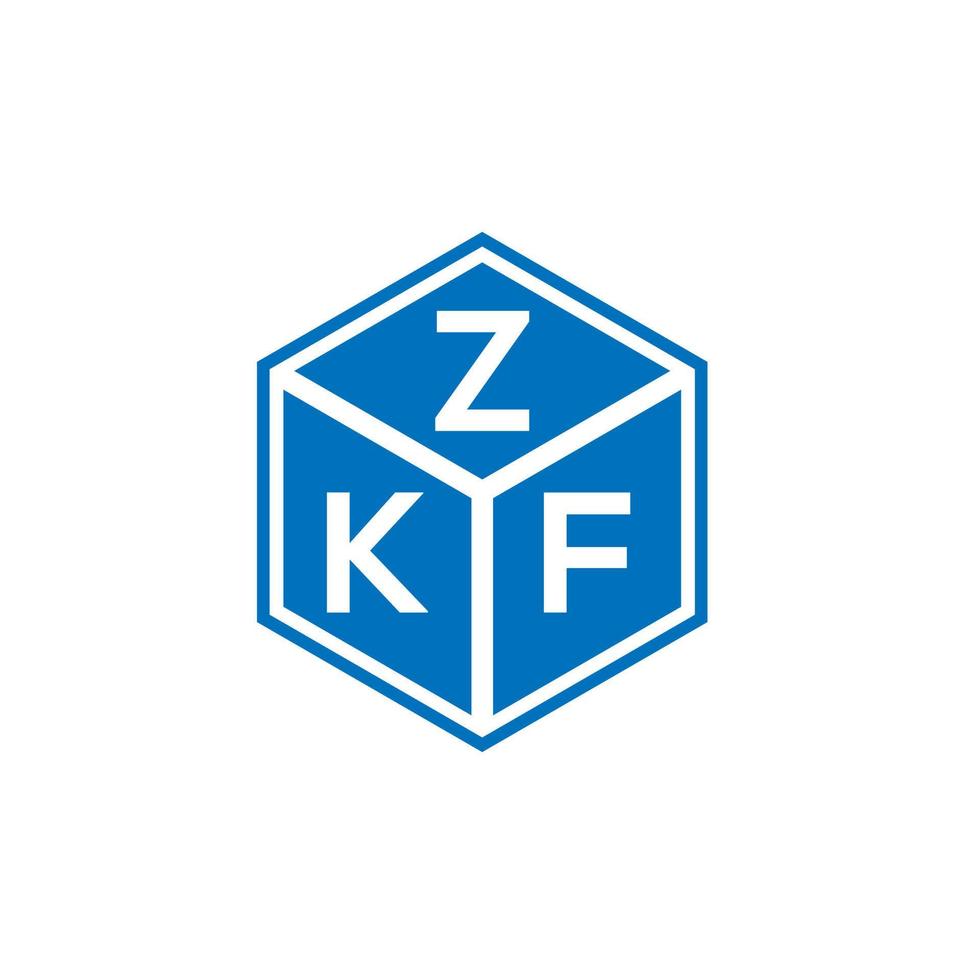 ZKF letter logo design on white background. ZKF creative initials letter logo concept. ZKF letter design. vector