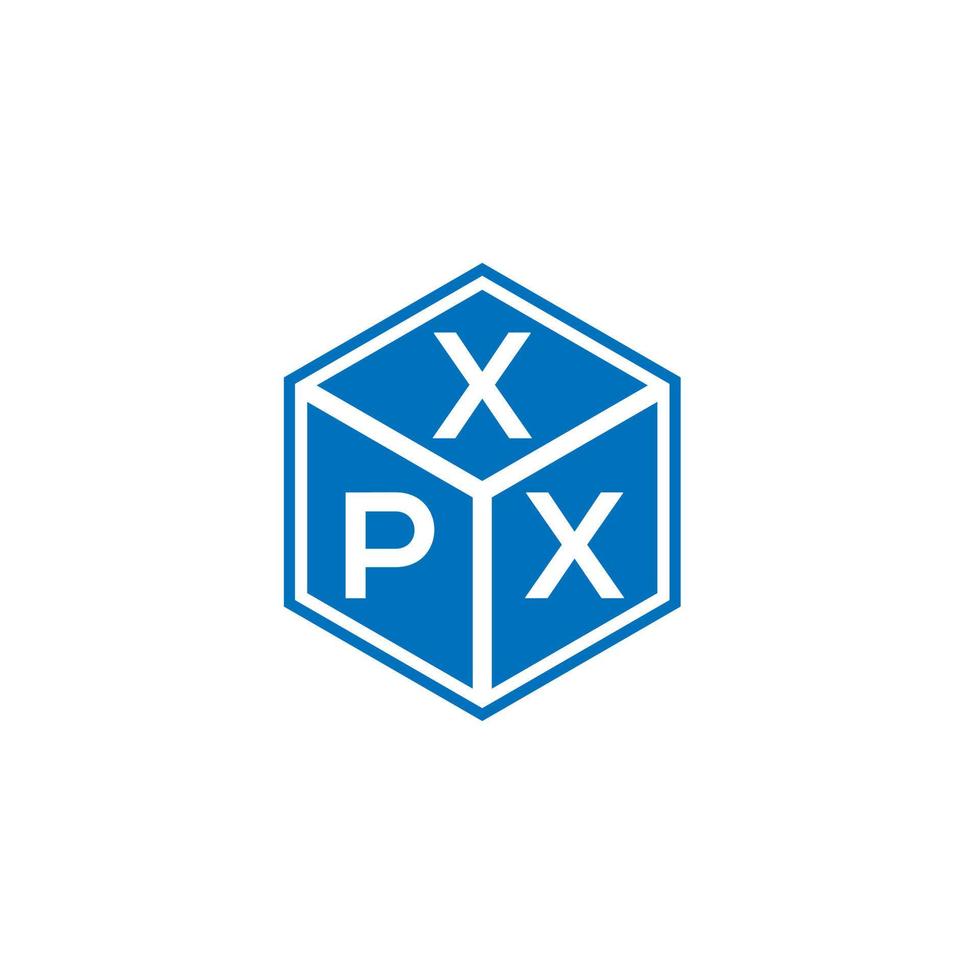 diseño de logotipo de letra xpx sobre fondo blanco. concepto de logotipo de letra de iniciales creativas xpx. diseño de letras xpx. vector