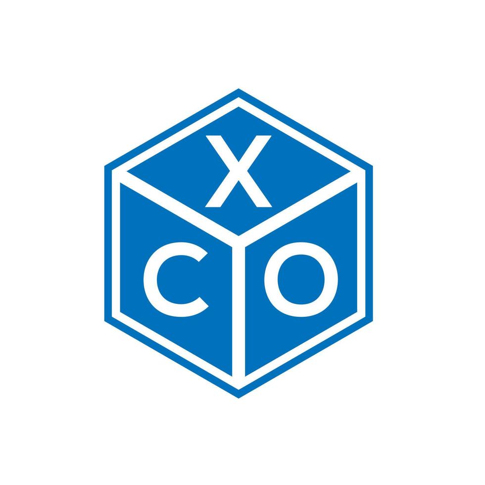 diseño del logotipo de la letra xco sobre fondo blanco. concepto de logotipo de letra de iniciales creativas xco. diseño de letras xco. vector