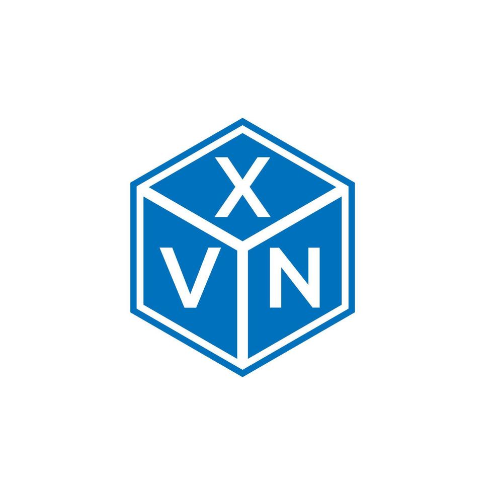 diseño del logotipo de la letra xvn sobre fondo blanco. Concepto de logotipo de letra de iniciales creativas xvn. diseño de letras xvn. vector