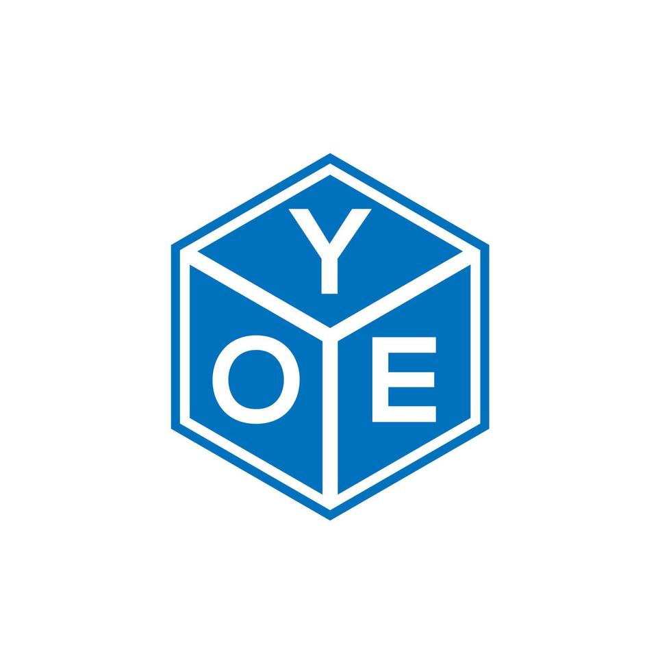 YOE letter logo design on white background. YOE creative initials letter logo concept. YOE letter design. vector