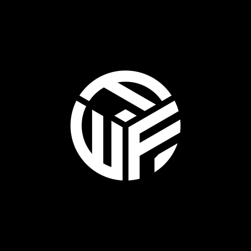 diseño de logotipo de letra fwf sobre fondo negro. concepto de logotipo de letra de iniciales creativas fwf. diseño de letras fwf. vector