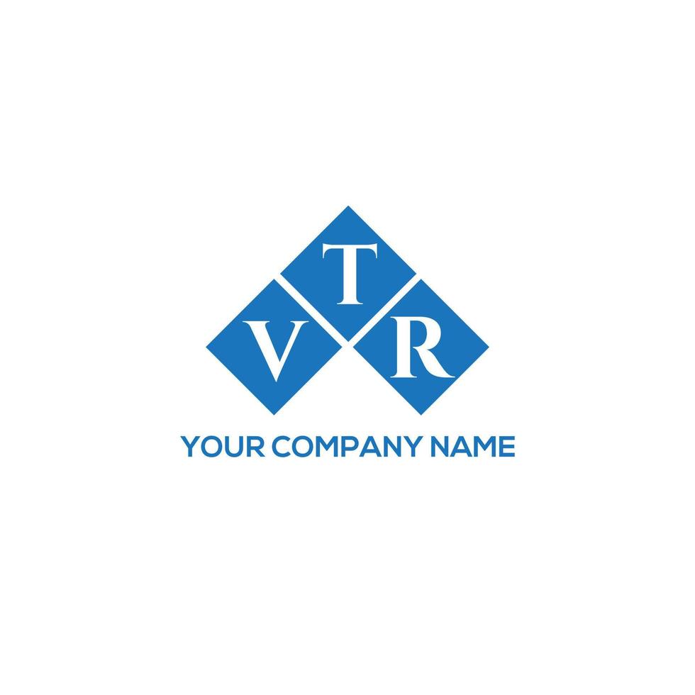 diseño de logotipo de letra vtr sobre fondo blanco. concepto de logotipo de letra de iniciales creativas vtr. diseño de letras vtr. vector