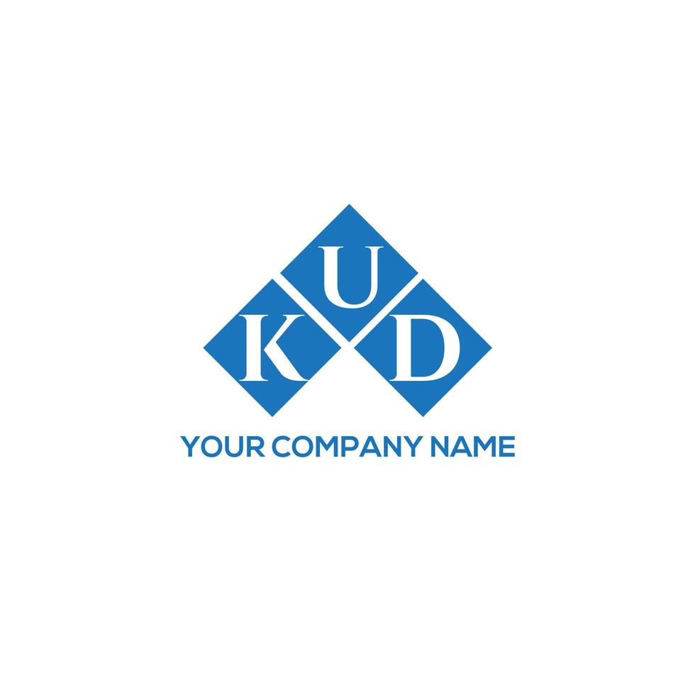 Diseño de letras kud. Diseño de logotipo de letras kud sobre fondo blanco. concepto de logotipo de letra de iniciales creativas kud. diseño de letras kud. vector