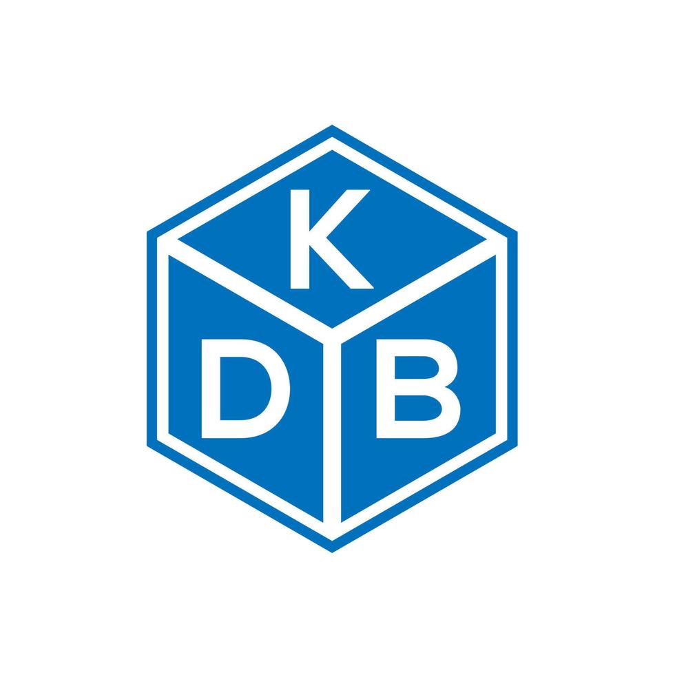 diseño de logotipo de letra kdb sobre fondo blanco. concepto de logotipo de letra de iniciales creativas kdb. diseño de letras kdb. vector