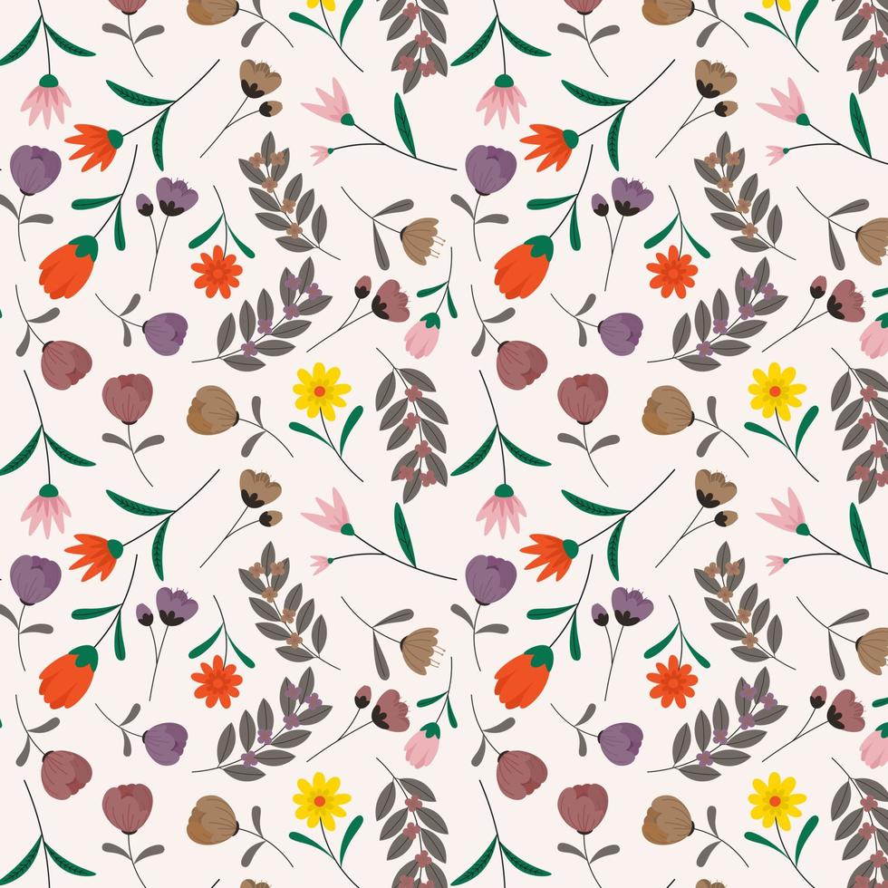 Abstract organic floral pattern background. vector