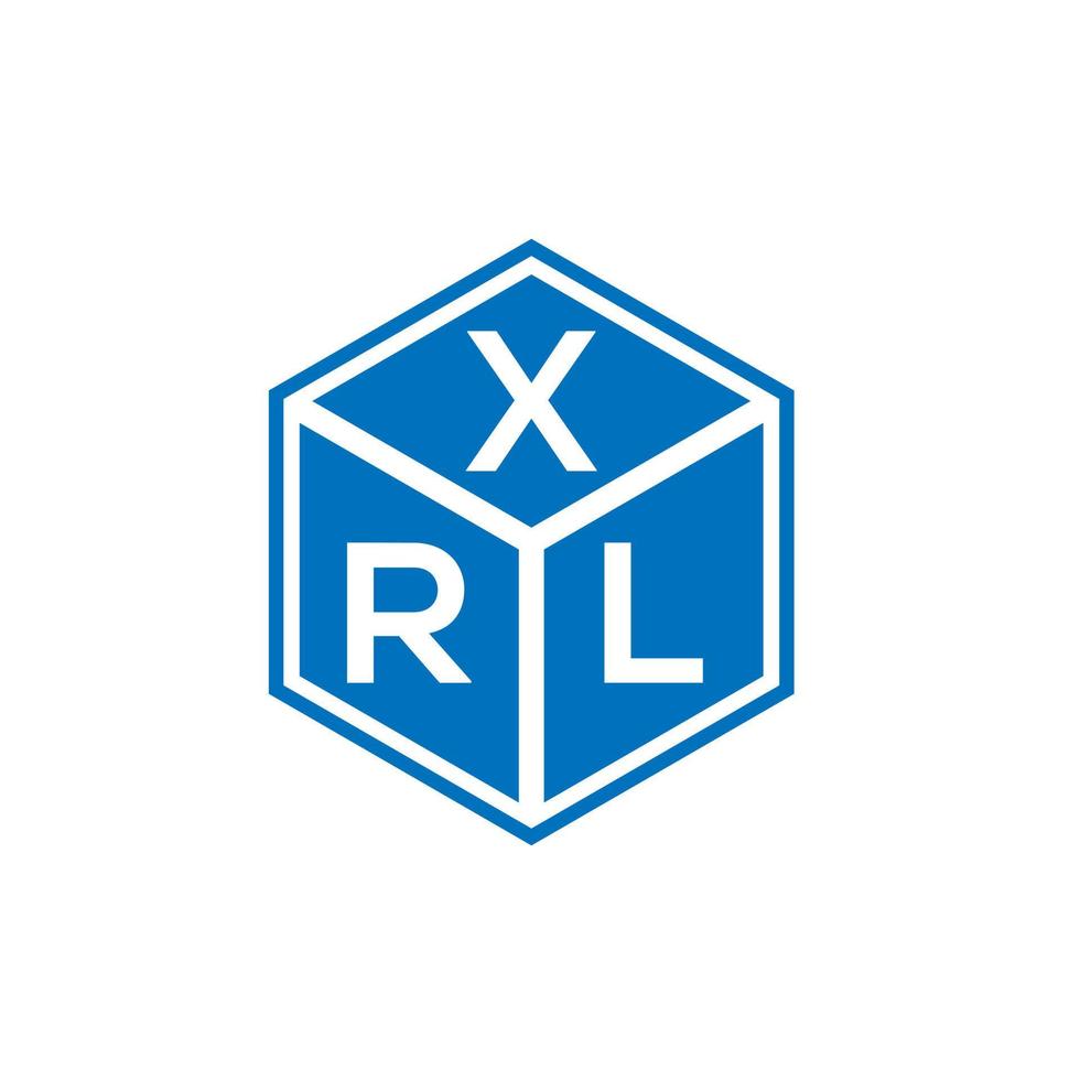 diseño de logotipo de letra xrl sobre fondo blanco. concepto de logotipo de letra de iniciales creativas xrl. diseño de letras xrl. vector