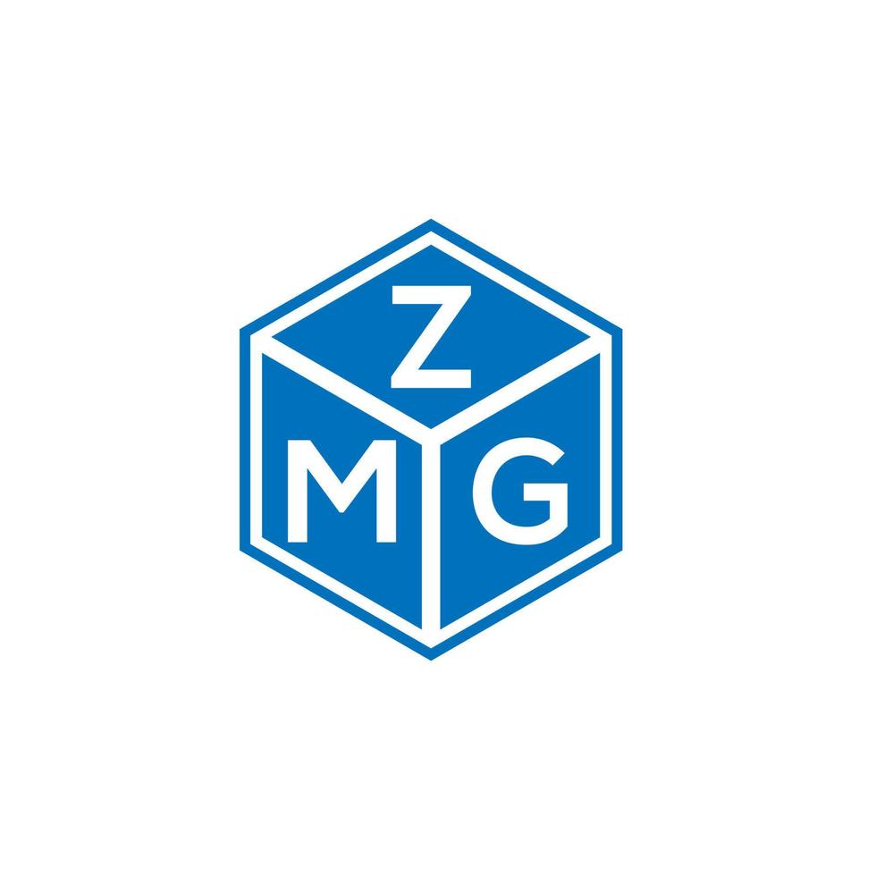 diseño de logotipo de letra zmg sobre fondo blanco. concepto de logotipo de letra de iniciales creativas zmg. diseño de letras zmg. vector