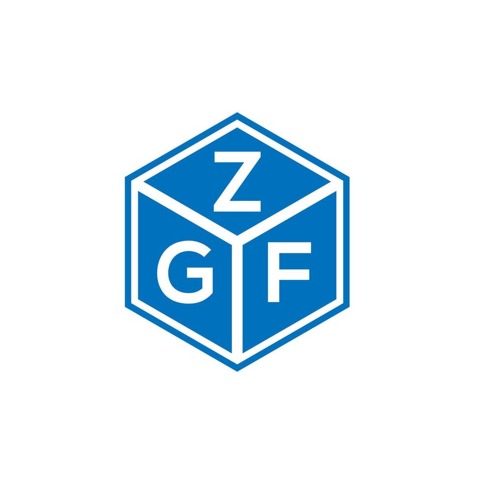 diseño de logotipo de letra zgf sobre fondo blanco. concepto de logotipo de letra de iniciales creativas zgf. diseño de letras zgf. vector