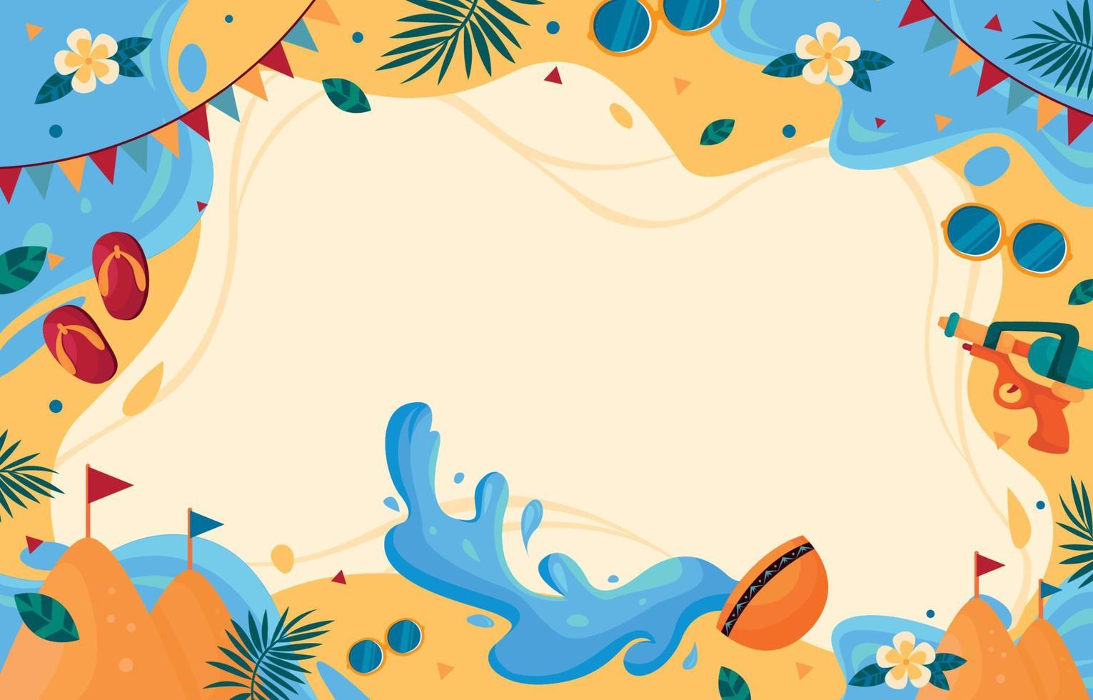 Songkran Water Festival Background vector