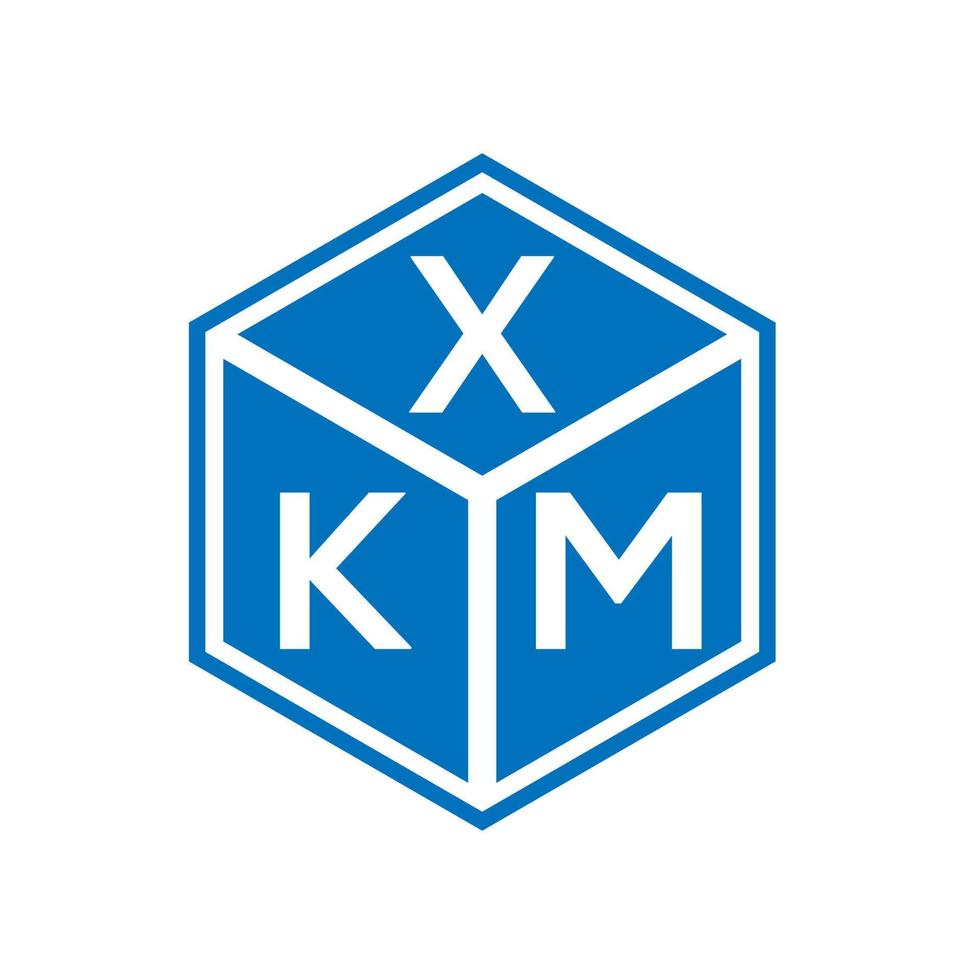 diseño de logotipo de letra xkm sobre fondo blanco. concepto de logotipo de letra de iniciales creativas xkm. diseño de letras xkm. vector