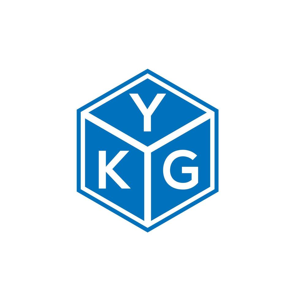 diseño de logotipo de letra ykg sobre fondo blanco. concepto de logotipo de letra de iniciales creativas ykg. diseño de letras ykg. vector