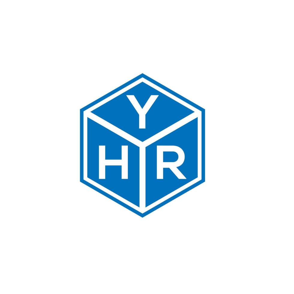 diseño de logotipo de letra yhr sobre fondo blanco. Yhr creativo concepto de logotipo de letras iniciales. diseño de letra yhr. vector