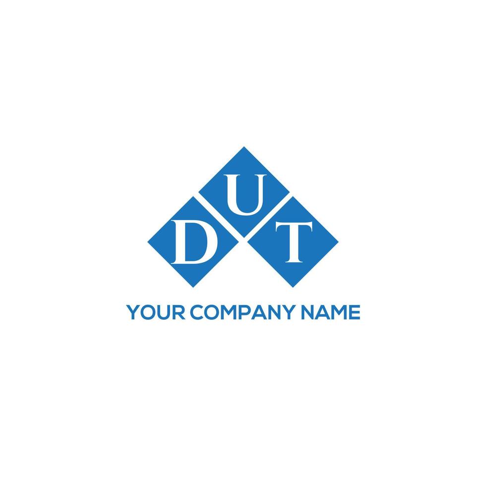 DUT letter logo design on white background. DUT creative initials letter logo concept. DUT letter design. vector