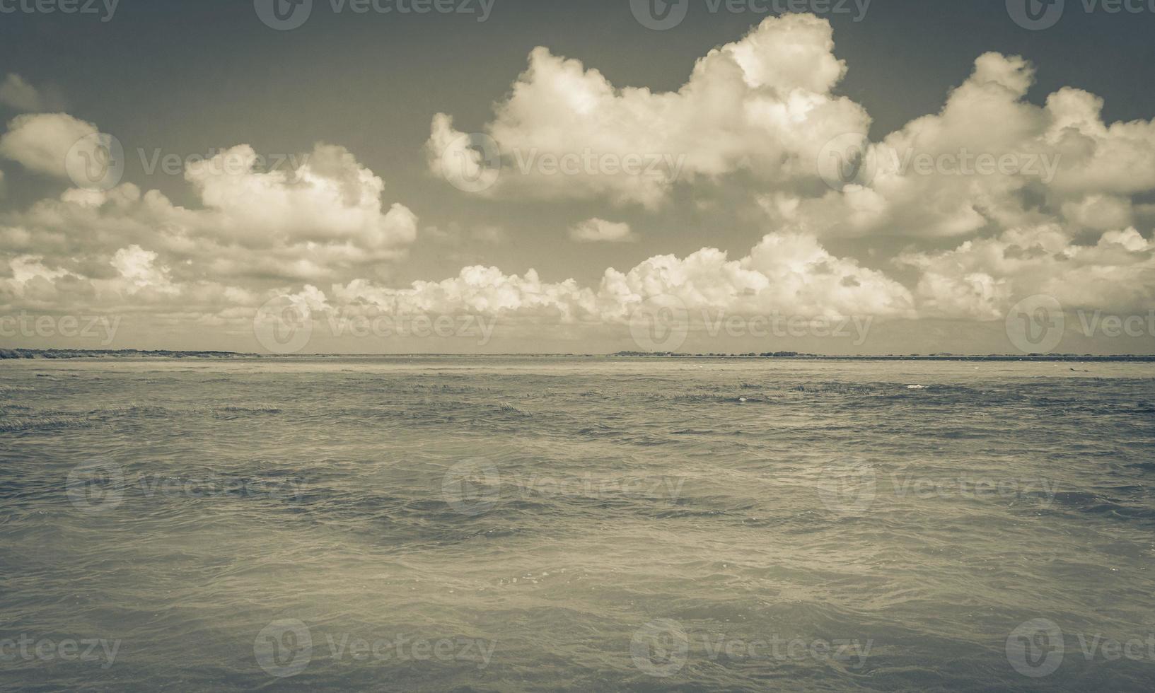 Muyil Lagoon panorama view landscape nature turquoise water Mexico. photo