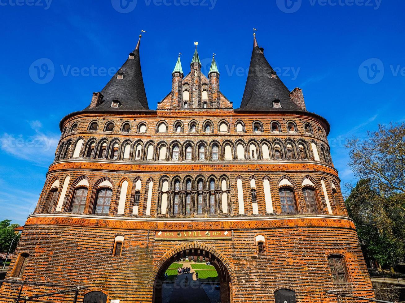 HDR Holstentor Holsten Gate in Luebeck photo