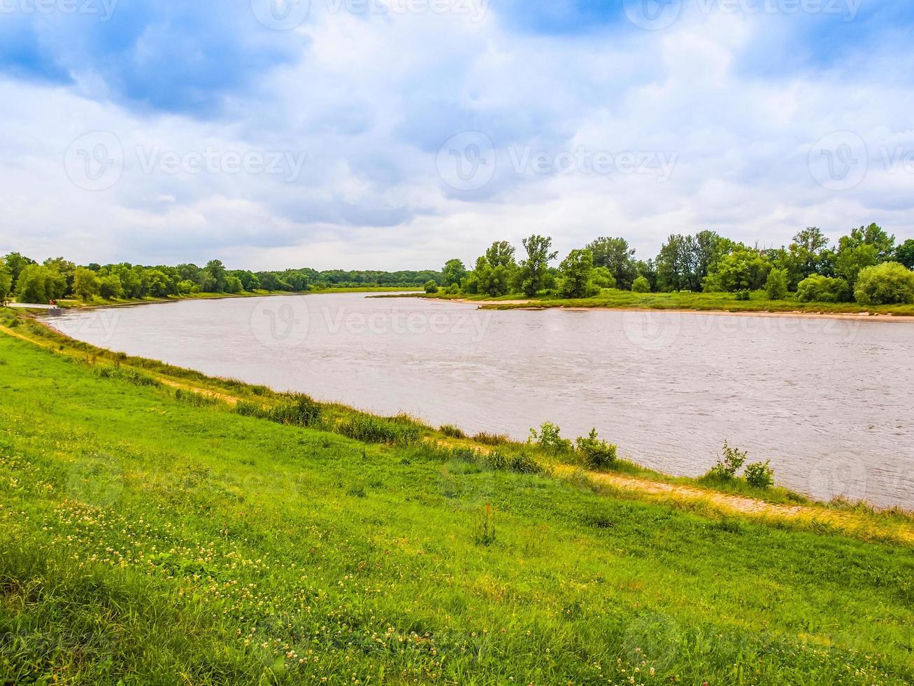 HDR Elbe river in Dessau, Germany photo