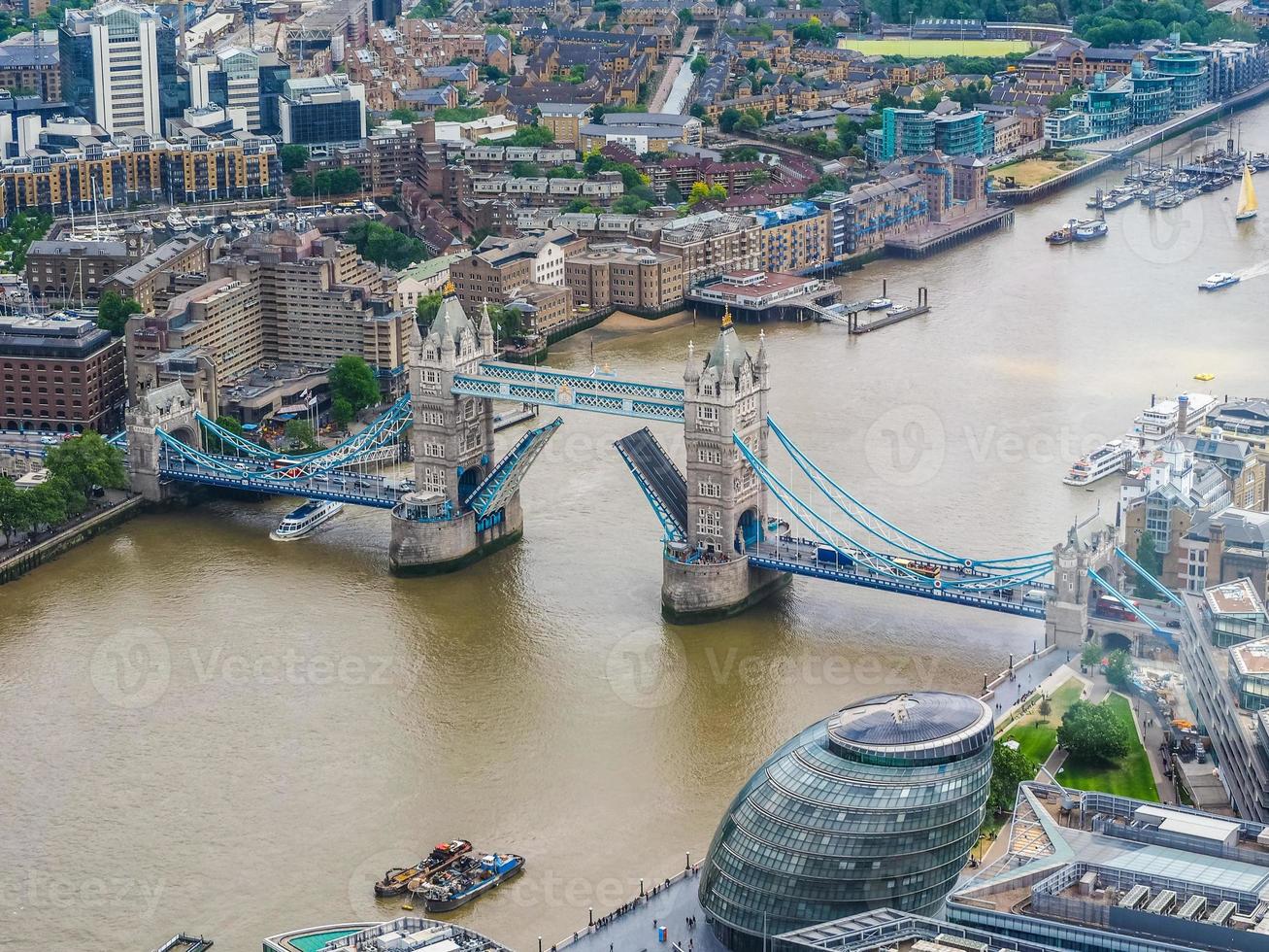 HDR Aerial view of London photo