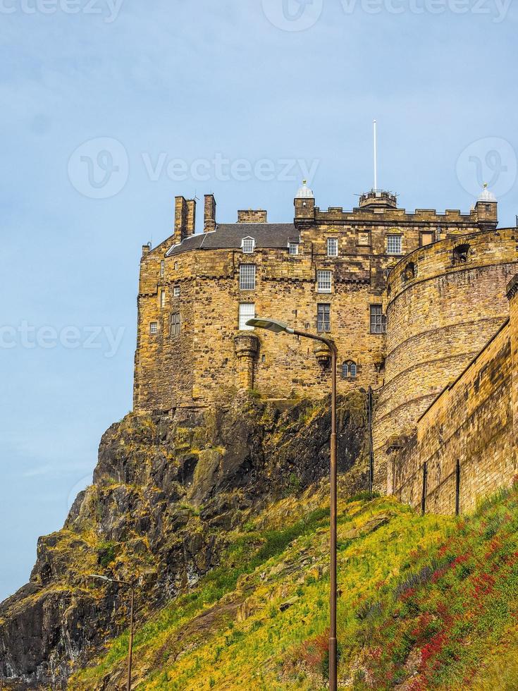 hdr castillo de edimburgo en escocia foto