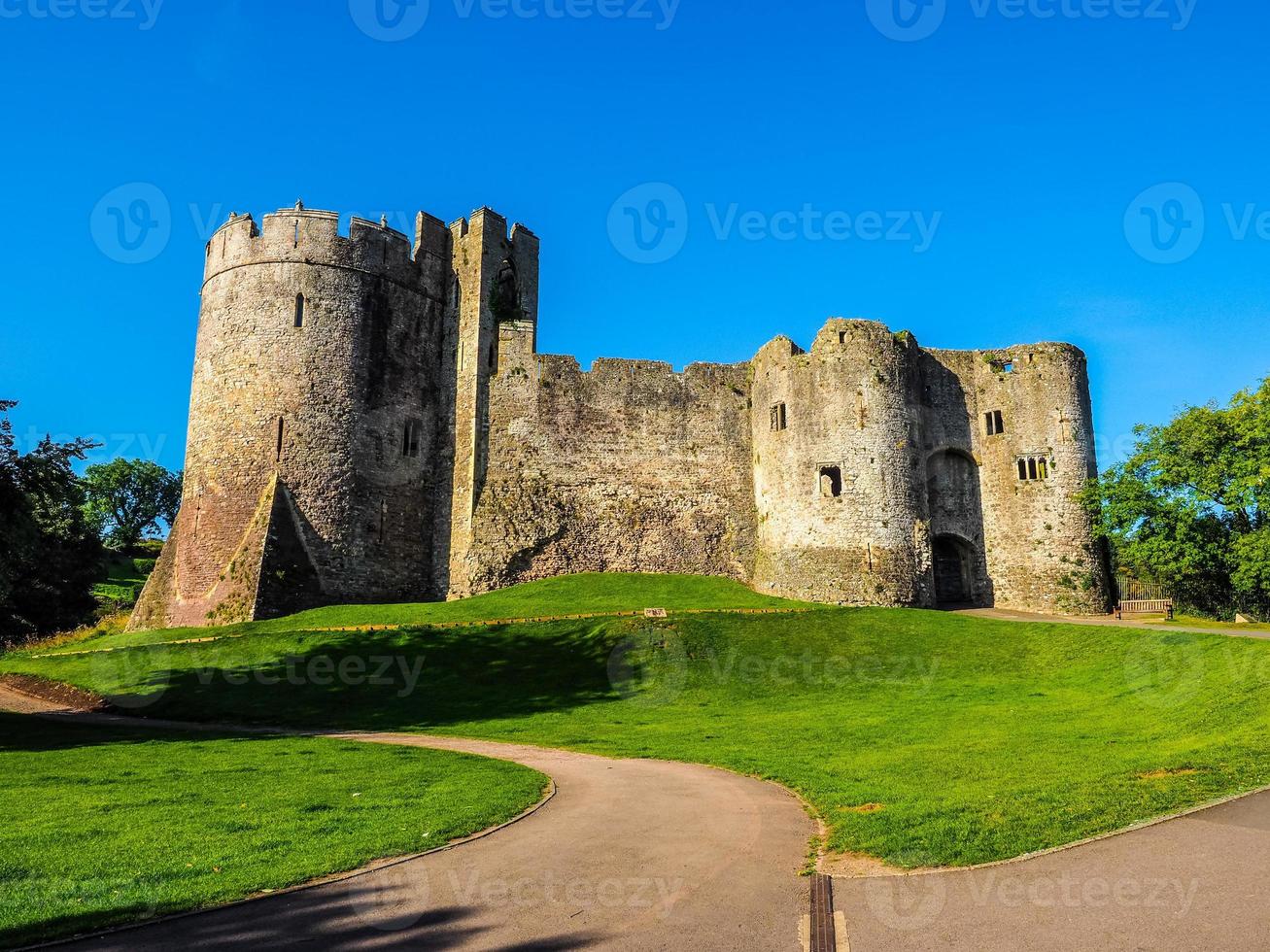 HDR Chepstow Castle ruins in Chepstow photo