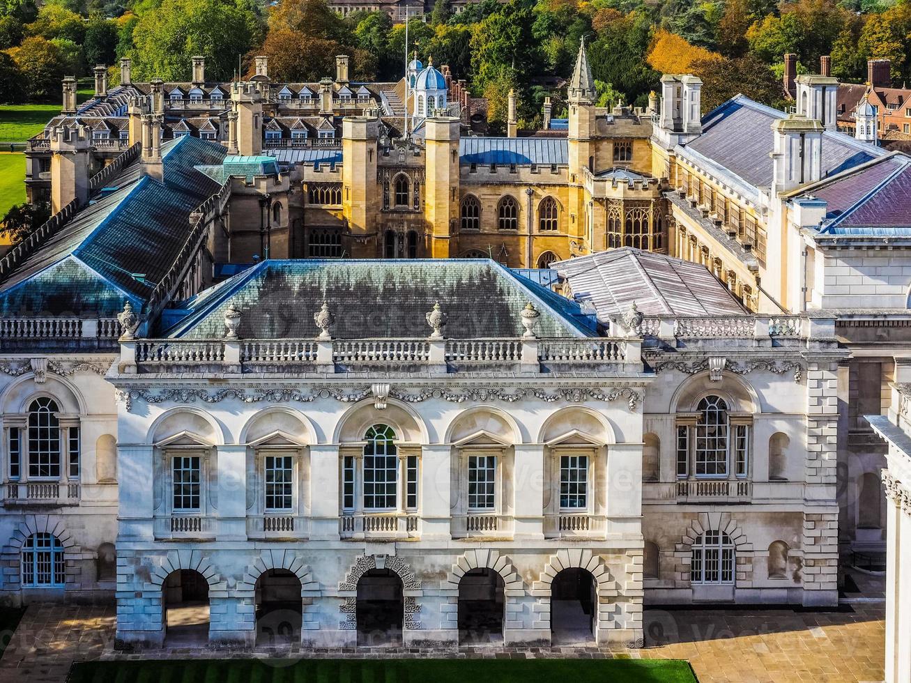 HDR Aerial view of Cambridge photo